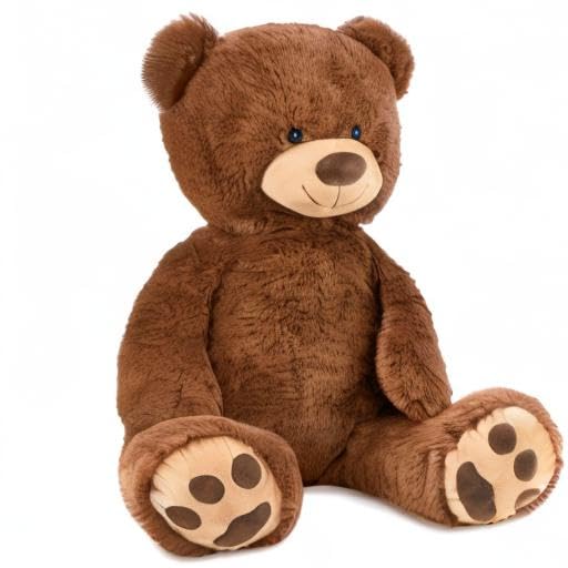 BRUBAKER XXL Teddybär 100 cm groß - Braun - Stofftier Plüschtier Kuscheltier