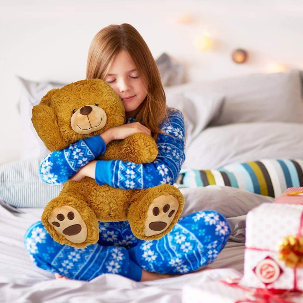 LotFancy Teddybär Kuscheltier 50cm, Plüschtier Stofftier Teddy, Süßes Geschenk für Kinder Mädchen Freundin