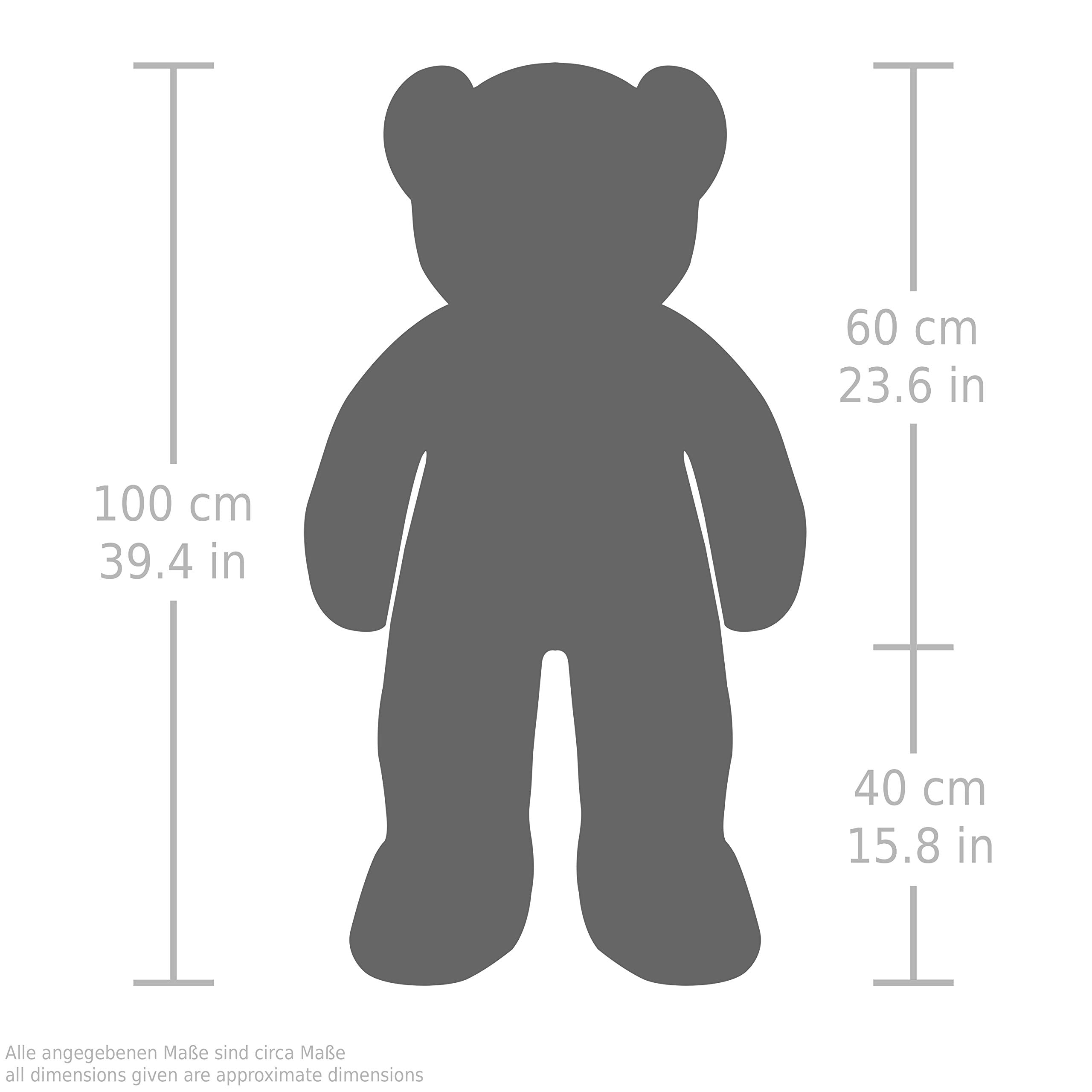 BRUBAKER XXL Teddybär 100 cm groß - Braun - Stofftier Plüschtier Kuscheltier