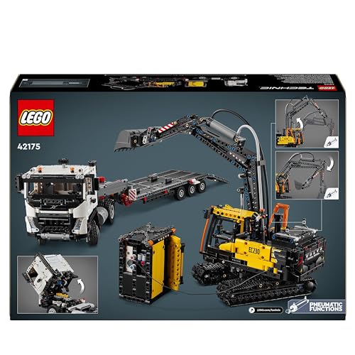 LEGO Technic 42175 Volvo FMX LKW mit EC230 Electric Raupenbagger, Baufahrzeug Spielzeug-Bausatz & Geschenkset für Kinder ab 10 Jahren