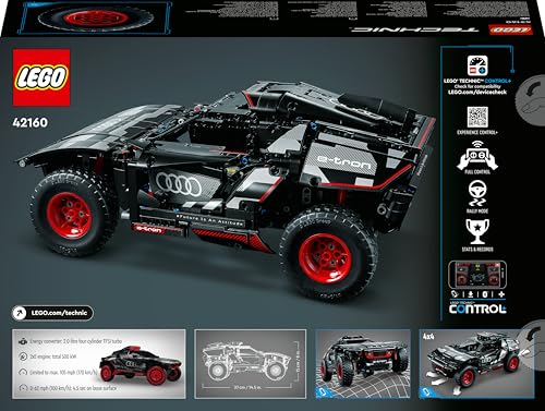 LEGO Technic 42160 Audi RS Q e-tron, ferngesteuertes Rallye-Auto mit App Control+, RC Dakar Geländewagen Bausatz für Kinder ab 10 & Fans