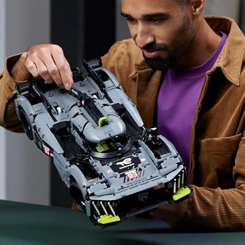 LEGO 42156 Technic Peugeot 9X8 24H Le Mans Hybrid Hypercar Modellauto 1:10, Bausatz für Erwachsene & Sammler
