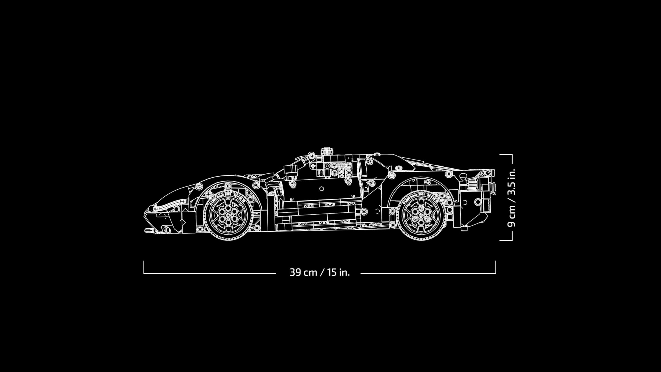 LEGO Technic 42154 Ford GT 2022, Supercar Modellauto 1:12 mit authentischen Details, fortschrittlicher Bausatz & Sammlerset für Erwachsene