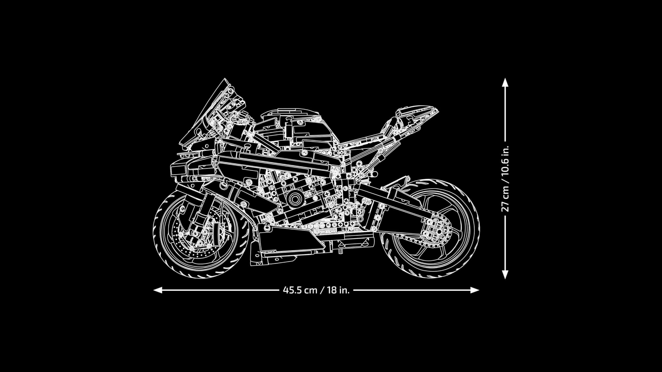 LEGO Technic 42130 BMW M 1000 RR Motorrad, Modellbausatz für Erwachsene, detailreiches Deko- & Geschenk-Set für Männer und Frauen