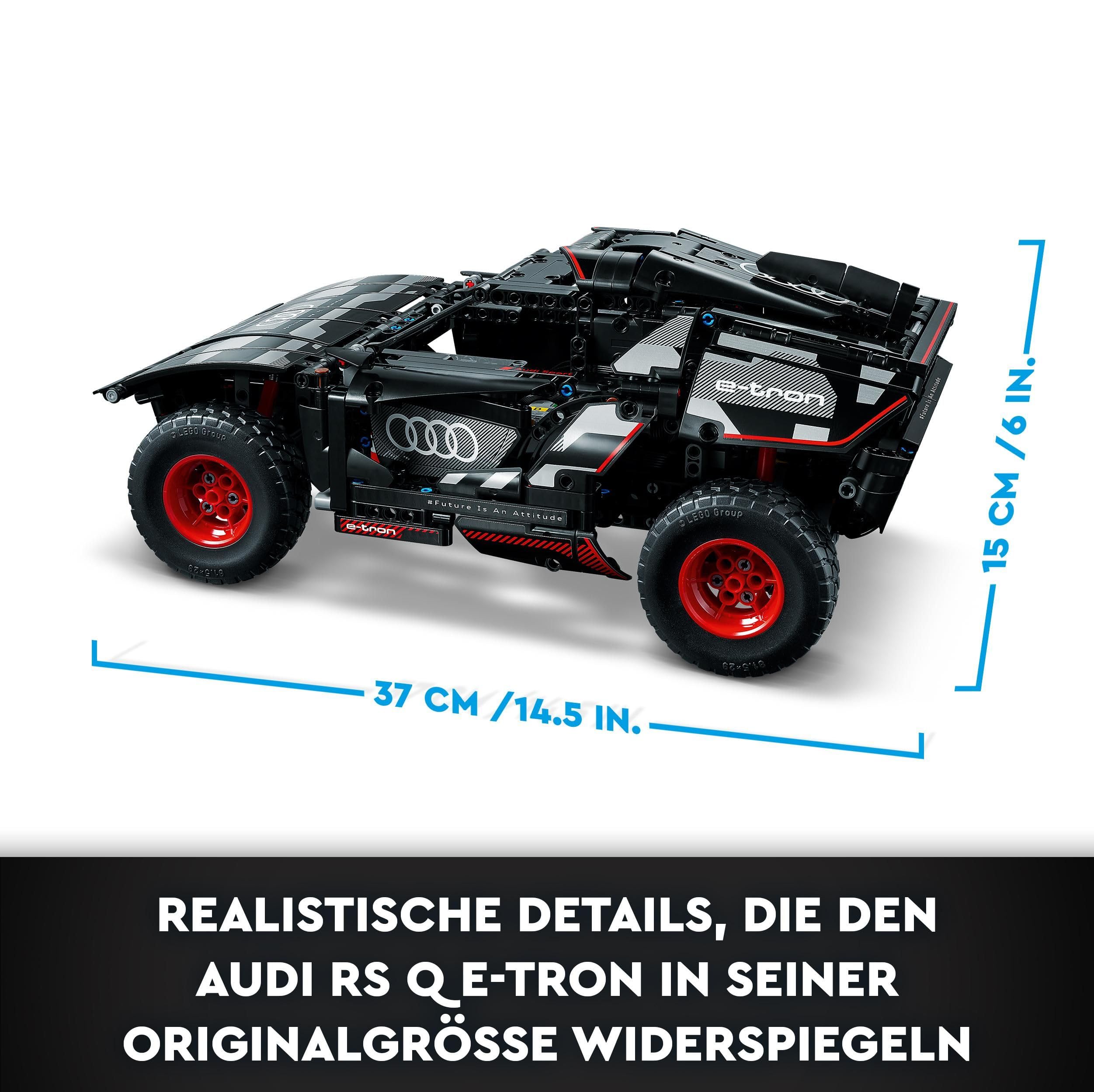 LEGO Technic 42160 Audi RS Q e-tron, ferngesteuertes Rallye-Auto mit App Control+, RC Dakar Geländewagen Bausatz für Kinder ab 10 & Fans