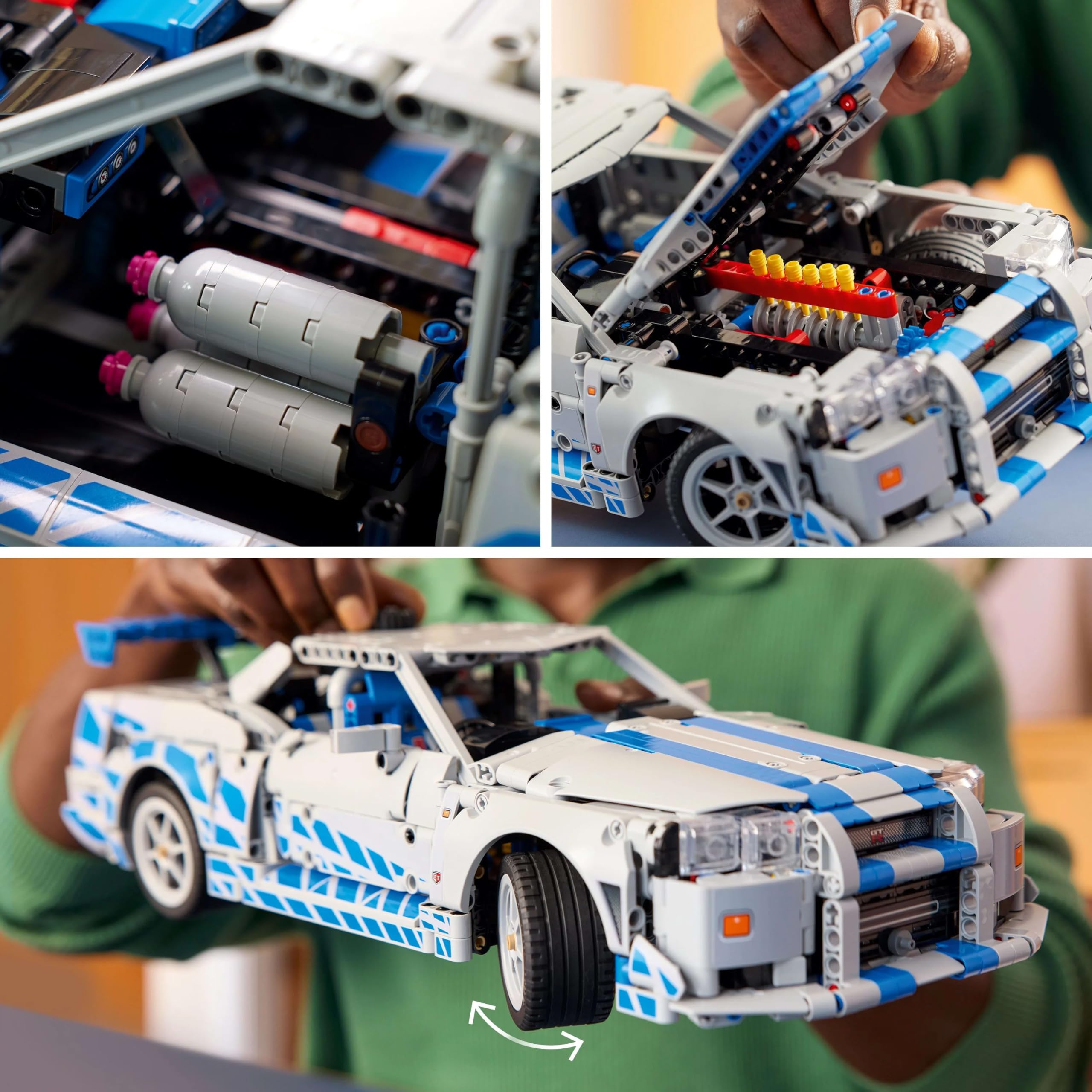 LEGO Technic 42210 2 Fast 2 Furious Nissan Skyline GT-R R34, Automodell-Bausatz für Erwachsene mit Driftfunktion, Lenkung & 6-Zylinder-Motor