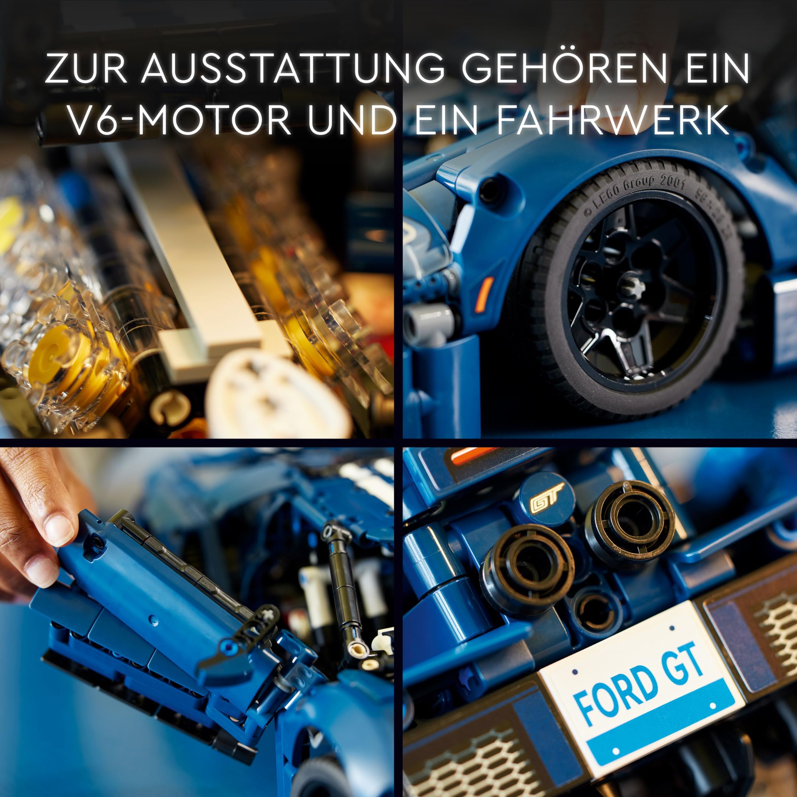 LEGO Technic 42154 Ford GT 2022, Supercar Modellauto 1:12 mit authentischen Details, fortschrittlicher Bausatz & Sammlerset für Erwachsene