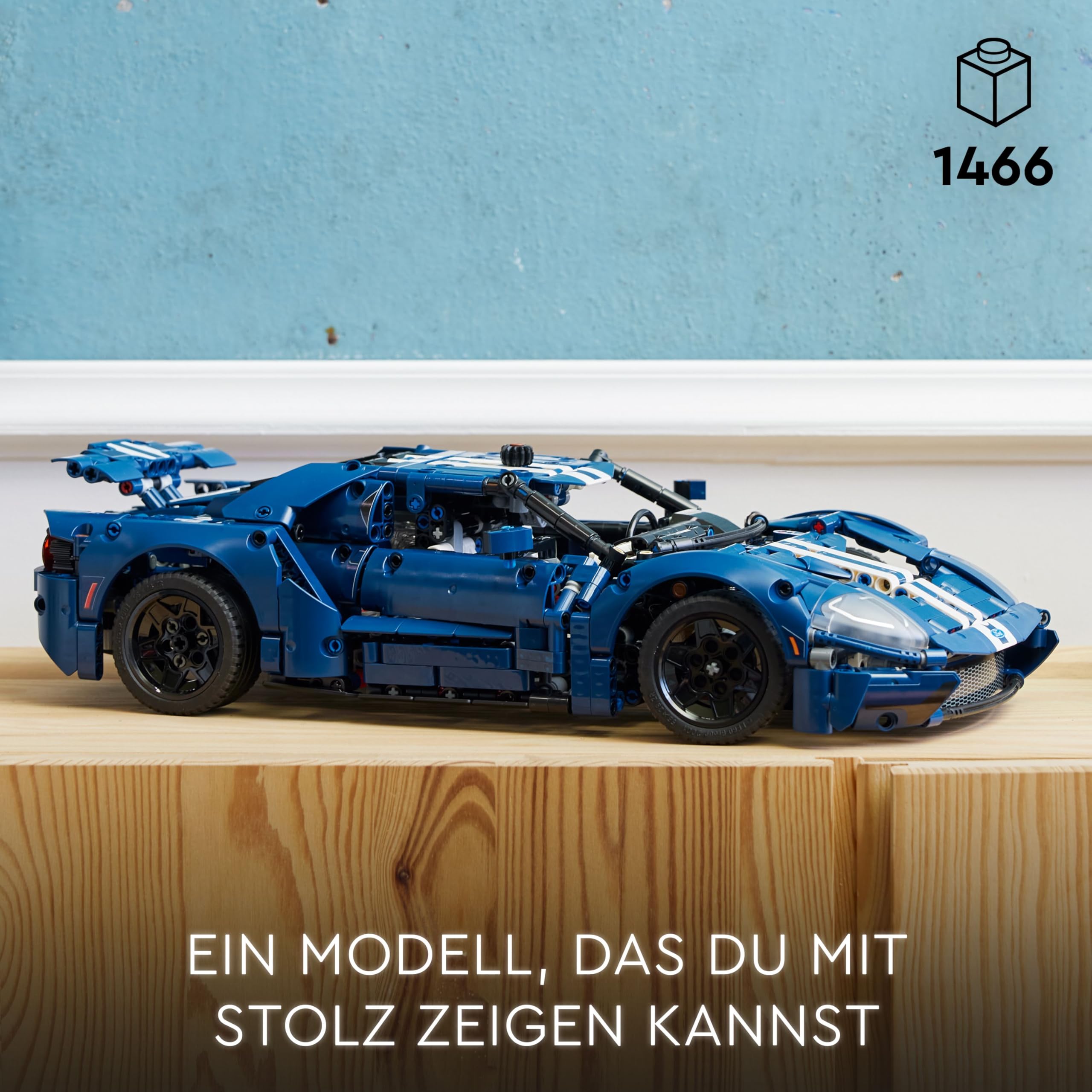 LEGO Technic 42154 Ford GT 2022, Supercar Modellauto 1:12 mit authentischen Details, fortschrittlicher Bausatz & Sammlerset für Erwachsene