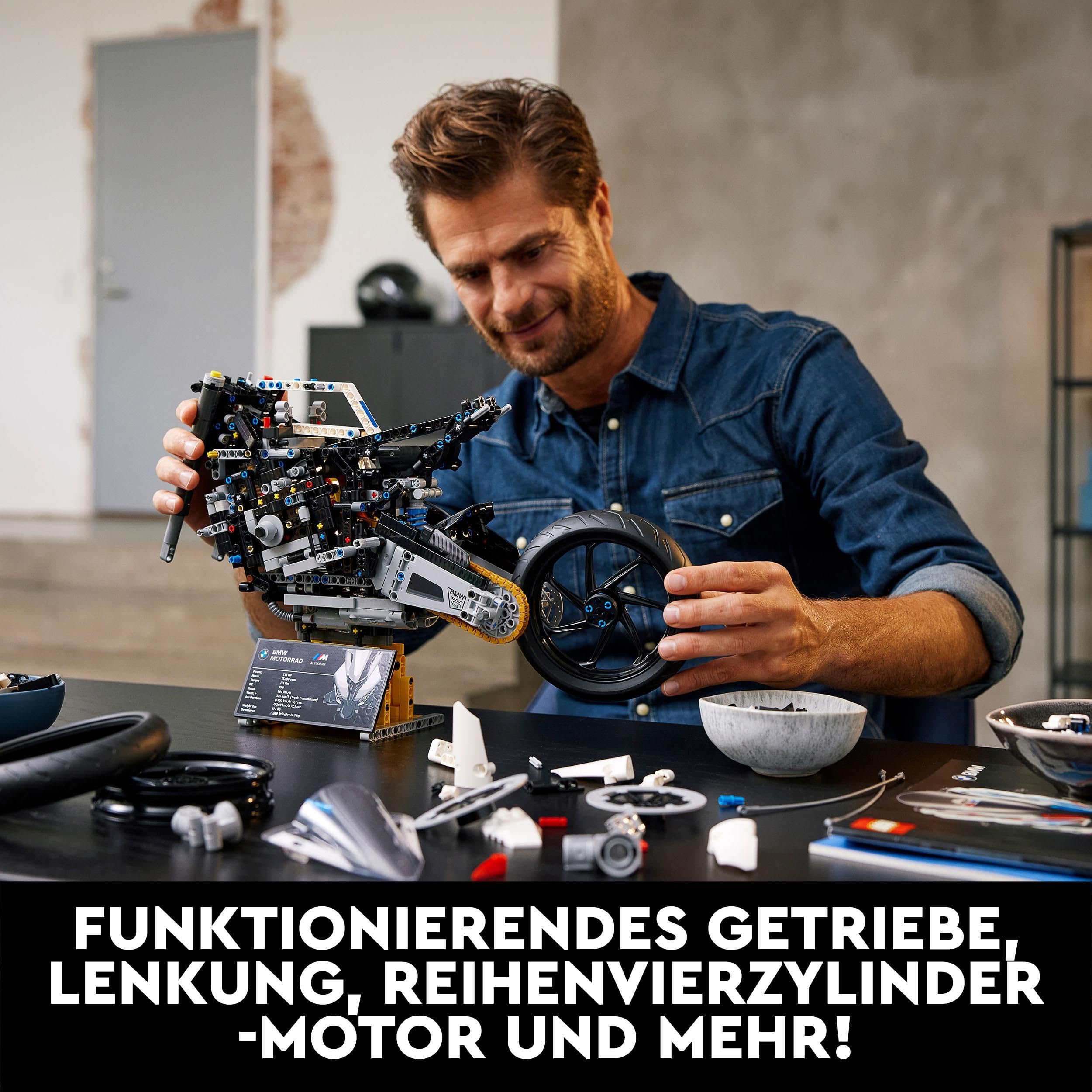 LEGO Technic 42130 BMW M 1000 RR Motorrad, Modellbausatz für Erwachsene, detailreiches Deko- & Geschenk-Set für Männer und Frauen