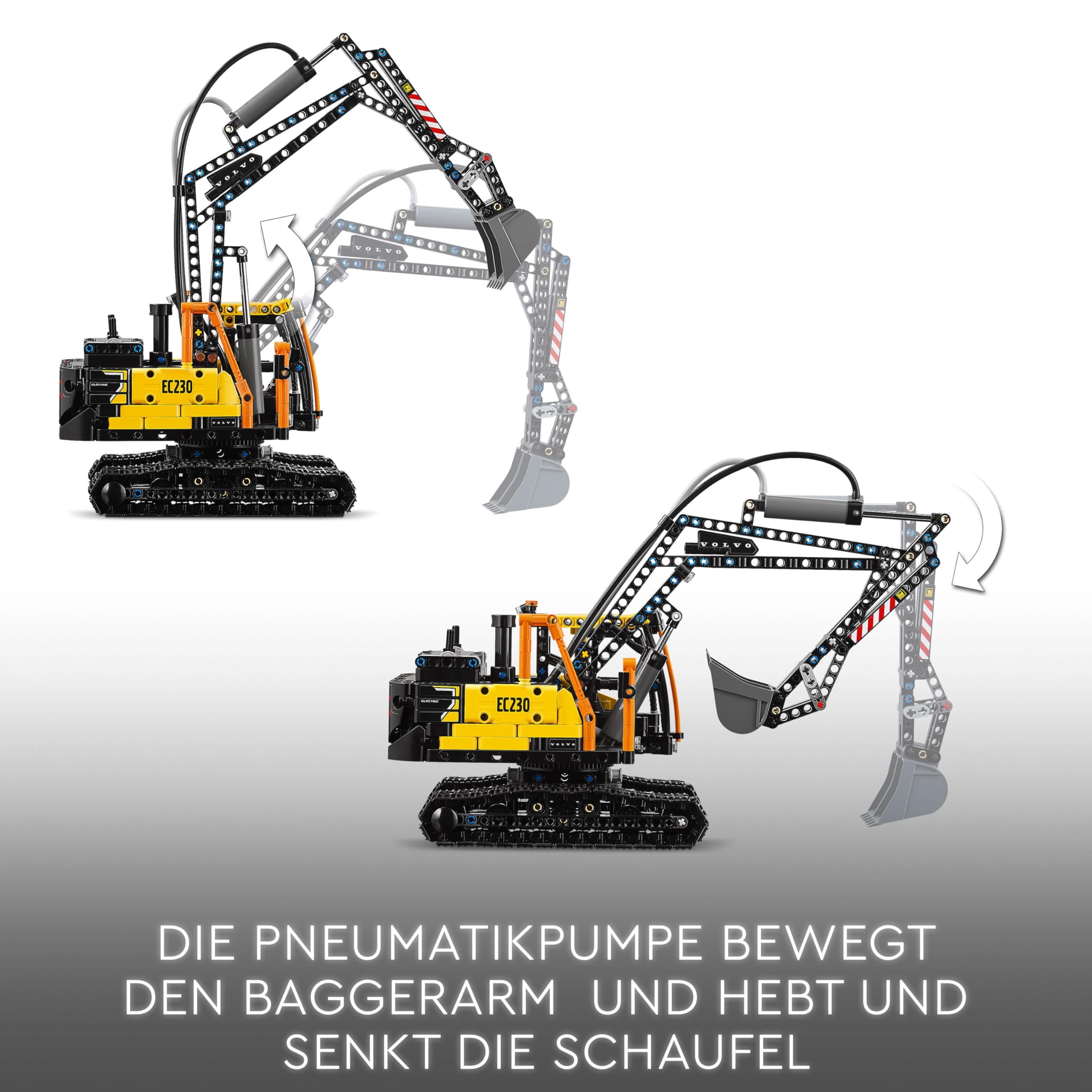 LEGO Technic 42175 Volvo FMX LKW mit EC230 Electric Raupenbagger, Baufahrzeug Spielzeug-Bausatz & Geschenkset für Kinder ab 10 Jahren