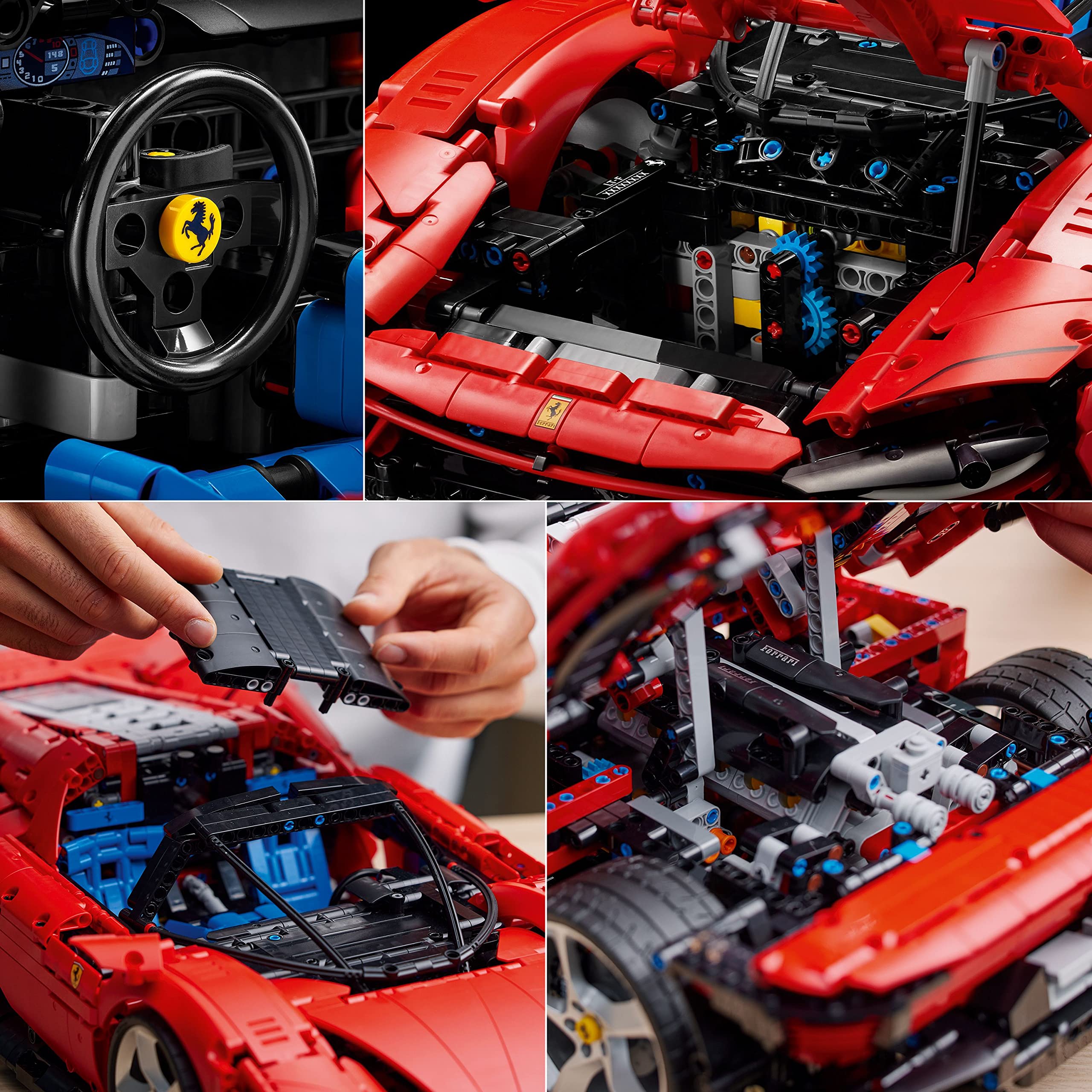 LEGO Technic 42143 Ferrari Daytona SP3, detailreiches Supercar Modellauto mit 3778 Teilen, Bausatz & Sammlerset für Erwachsene