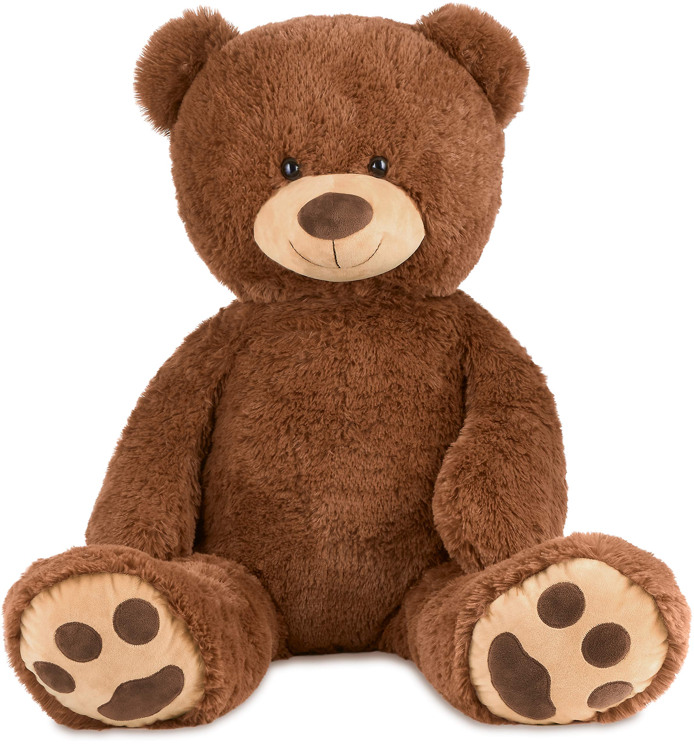 BRUBAKER XXL Teddybär 100 cm groß - Braun - Stofftier Plüschtier Kuscheltier